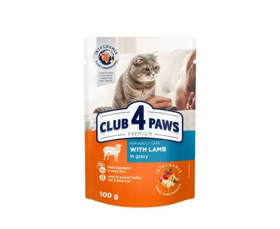 Jelly 4 Paws for cats with lamb meat 0.1 kg
