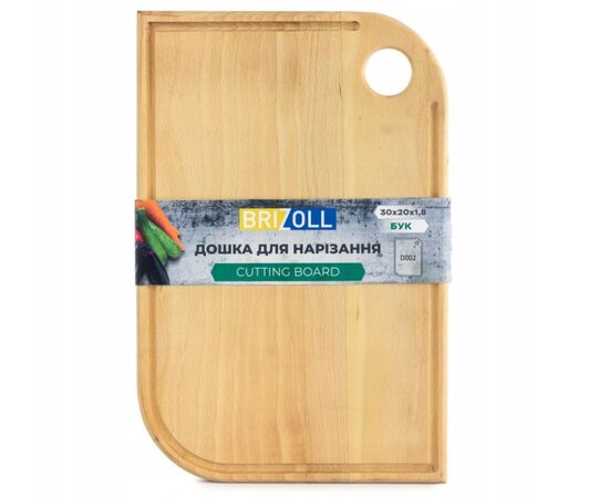 Cutting board Brizoll "Beech" 30x20x1.8 cm D002