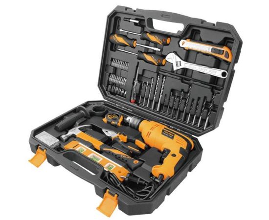 Impact drill with a set Tolsen 79685 710W 95 pcs
