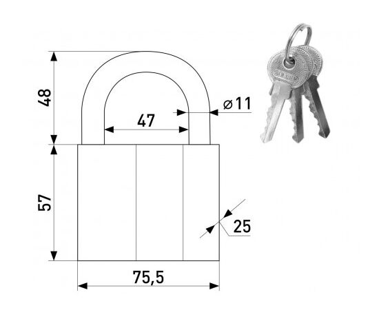Padlock Soller 480-80HZ