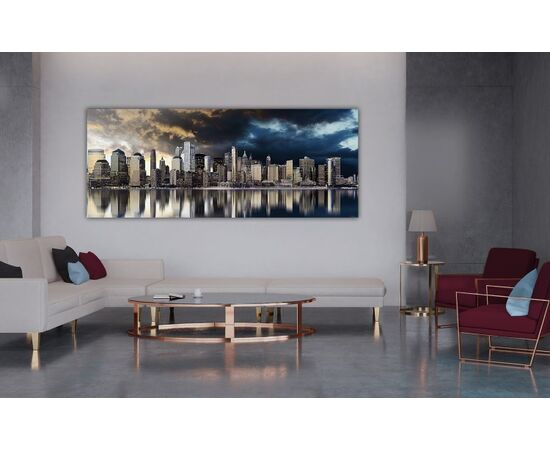 Картина на холсте Styler Gold City EX513 60X150 см