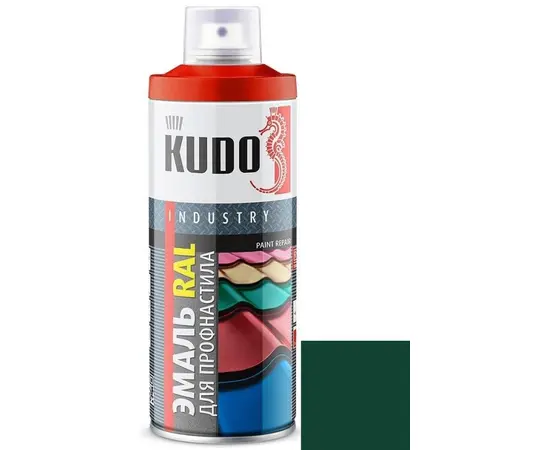 ემალი ლითონის კრამიტისთვის Kudo KU-06005R 520 მლ მწვანე ხავსი
