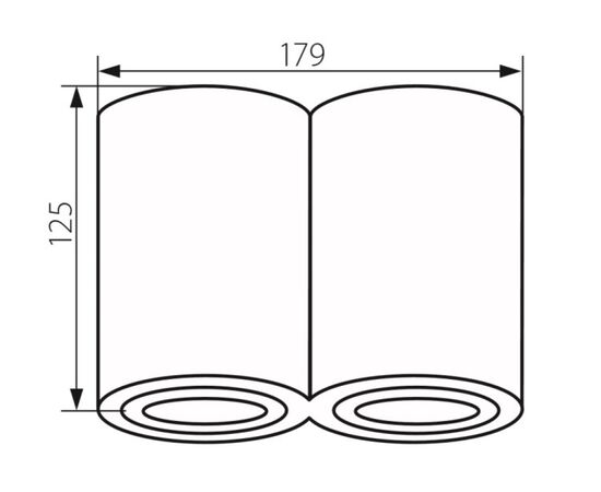 დაუნლაითი მბრუნავი Kanlux BORD DLP-250-AL GU10 2x MAX 50W