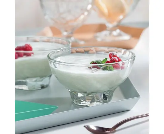 Ice cream cup on low feet Bormioli Rocco 220ml DIAMOND 18886