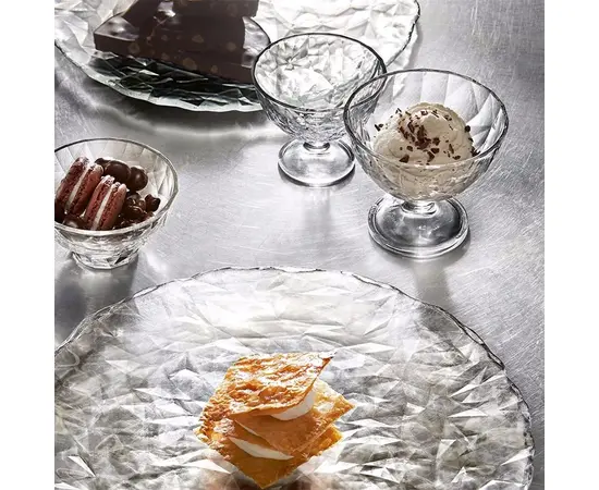 Ice cream cup on low feet Bormioli Rocco 220ml DIAMOND 18886