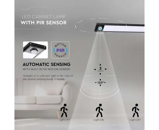 Светильник мебельный LED V-TAC 2W 4000К черный IP20 2963