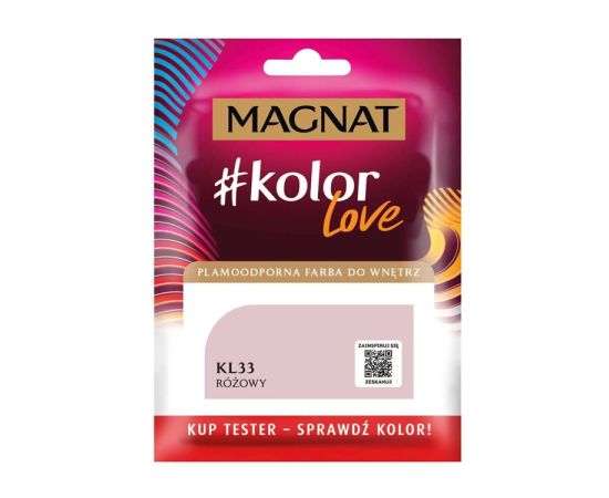 საღებავი-ტესტი ინტერიერის Magnat Kolor Love 25 მლ KL33 ვარდისფერი