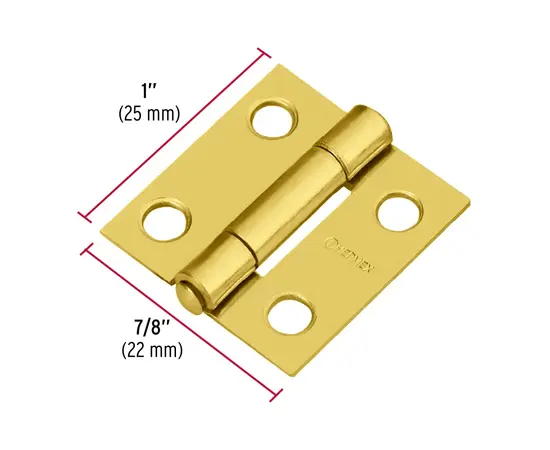 Hinge Hermex 43192 BR-101 25/22mm 1mm