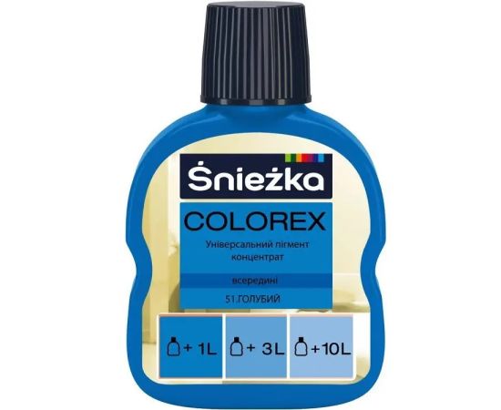 უნივერსალური პიგმენტი-კონცენტრატი Sniezka Colorex 100 მლ ცისფერი N51