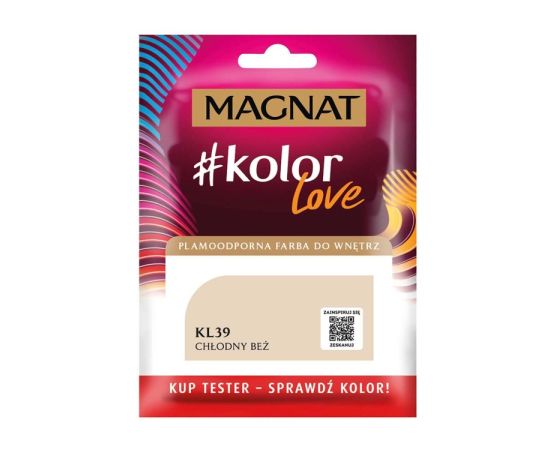 საღებავი-ტესტი ინტერიერის Magnat Kolor Love 25 მლ KL39 ცივი ჩალისფერი