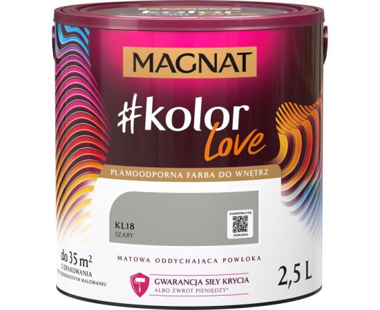 საღებავი ინტერიერის Magnat Kolor Love 2.5 ლ KL18 ნაცრისფერი