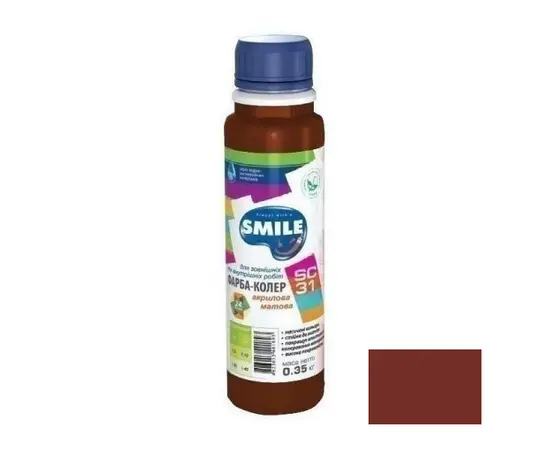 Краска-колер Smile SC-31 красно-коричневый 0.35 кг
