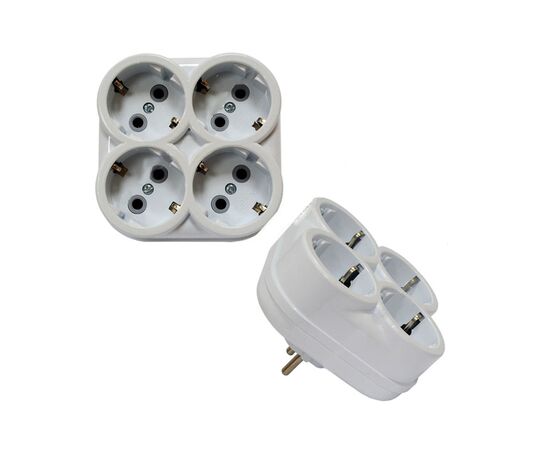 Splitter with grounding DE-PA 10004 4 sectional white