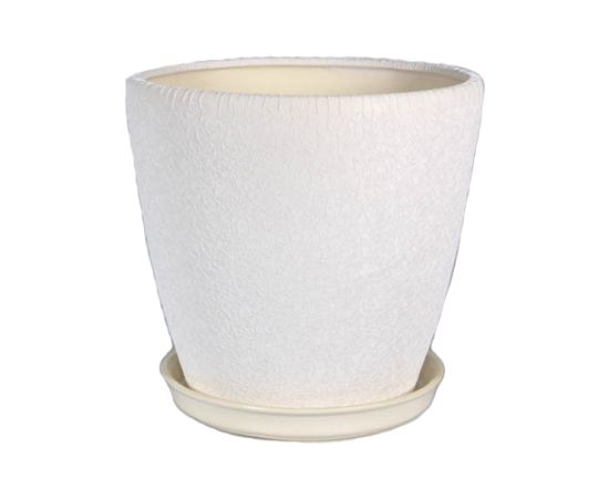 Flower Pot Ceramic Grace White Silk 20l