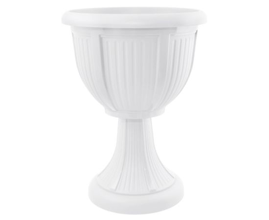 Flower Pot Plastic with a stand Leon Deep 41 White