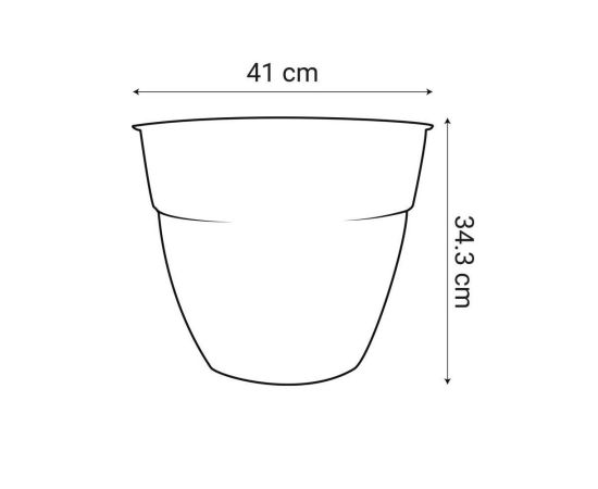 Plastic pot EDA Plastiques POT OSAKA DIAM 41X34,3cm 28,3l