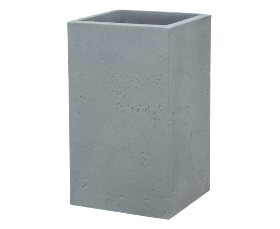 Горшок пластиковый уличный Scheurich 240/48 C-Cube Stony grey 11 л