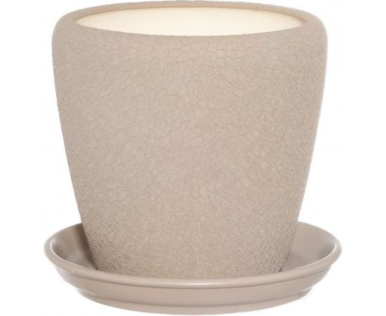 Flower Pot Ceramic with a stand Grace N3 Silk Cappuccino