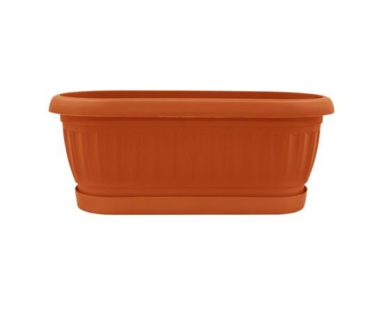 Plastic flower pot with a stand for cactus ALEANA Terra 31,5x12,5 terracotta