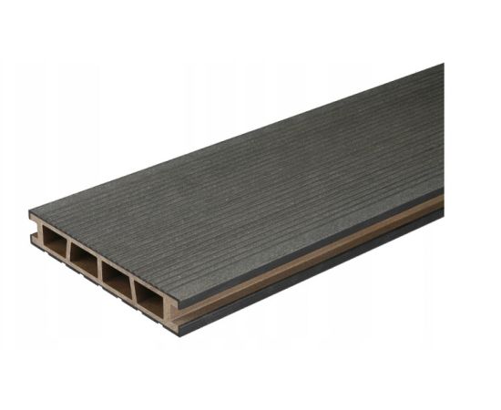 Terrace board Bergdeck Black Brushed 150x25x2400 mm