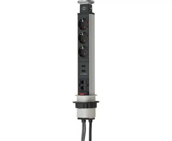Extension tower 3 Brennenstuhl 2m 2 USB 2 RJ45