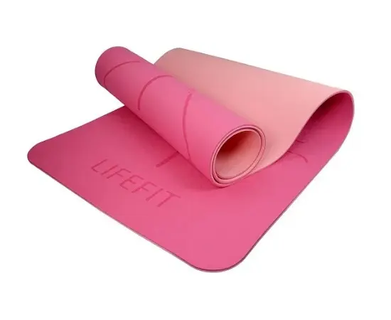 Коврик для йоги LifeFit Lotos Duo 183x58x0.6 см розовый