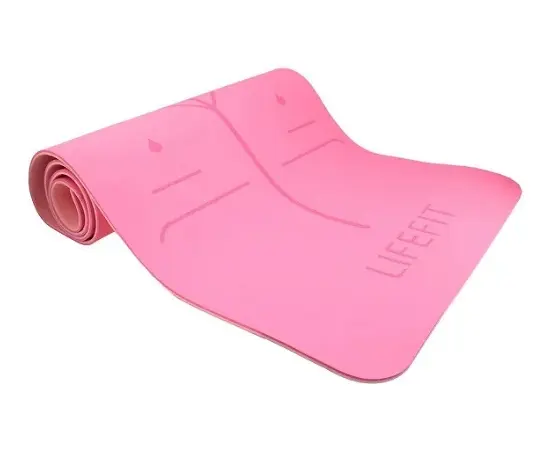 Коврик для йоги LifeFit Lotos Duo 183x58x0.6 см розовый