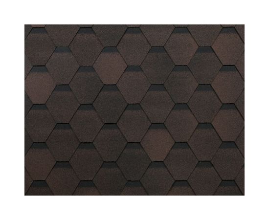 Roof shingle bituminous flexible Technonicol Optima Sonata brown 3 m²
