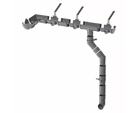 გადამღვრელი მილი Technonicol 125/82 PVC ნაცრისფერი
