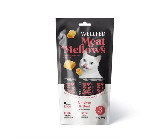 Лакомство для кошек Wellfed 25гр курица и говядина