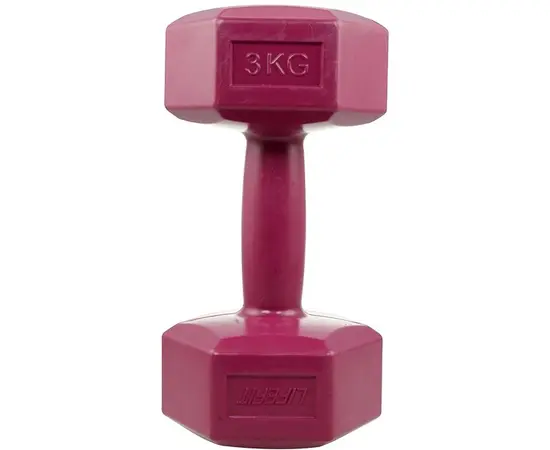 Dumbbells LIFEFIT 3kg 1pcs dark red