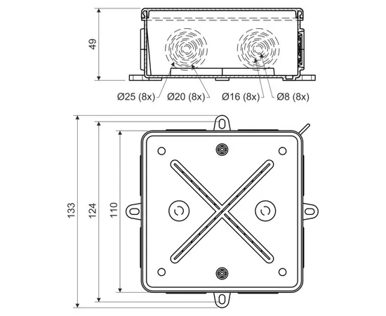 Коробка распределительная Kopos 8135_KA IP54