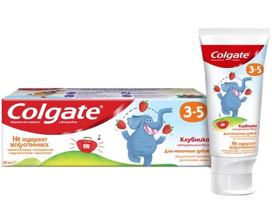კბილის პასტა ფტორით 3-5 მარწყვის საბავშვო COLGATE Kids