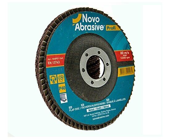დისკო ლითონის სახეხი NovoAbrasive 125*22.23 მმ P40
