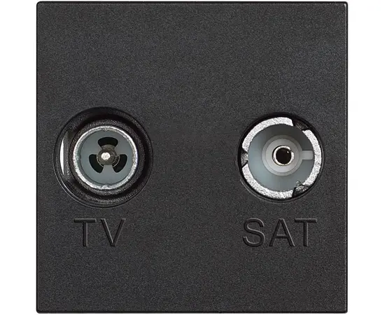 როზეტი Bticino TV SAT 2 მოდული შავი