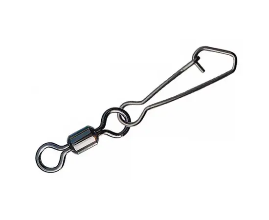 სათევზაო კარაბინი Gurza Rolling Swivel/Hooked Snap BN №12 10 ც