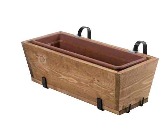 Подвеска деревянная для цветов Metallurgica Buzzi Lengo 55x22x18 см