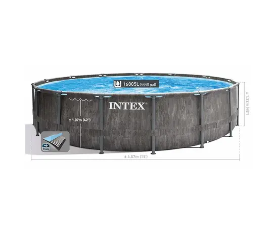 Frame pool Intex 26742NP Greywood 457x122 cm