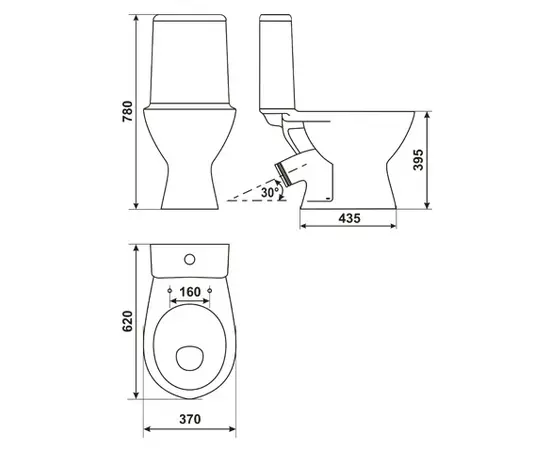 Toilet bowl Dneprokeramika «AJUR»