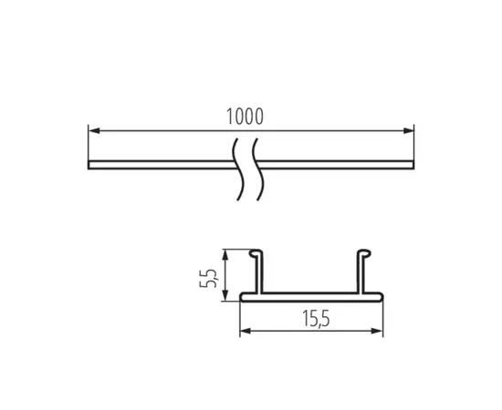 Плафон для алюминиевого профиля Kanlux SHADE CK G 26580 1 м 10 шт