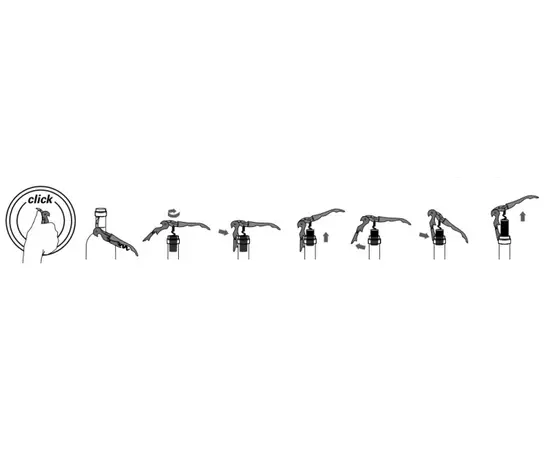 ბოთლის გასახსნელი Pulltex Hybrid Corkscrew ბორდოსფერი