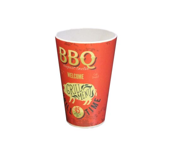 Glass from bamboo with lettering BBQ 6954