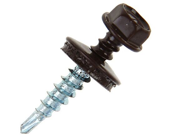 თვითმჭრელი სახურავის ბურღით Tech-Krep RAL-8017 4.8x28 მმ 60 ც შოკოლადისფერი ყავისფერი