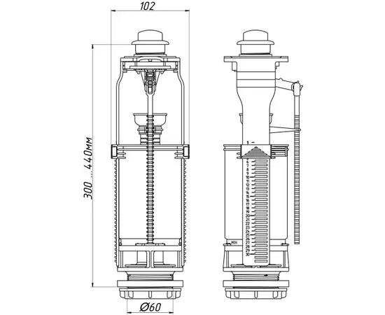 Арматура ANI Plast WC7010C