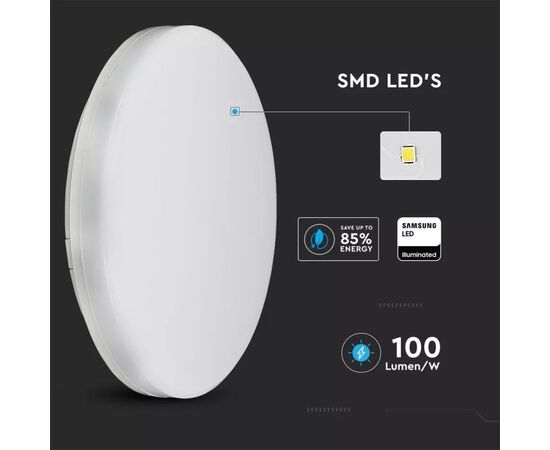 სანათი V-TAC LED Samsung 13889 IP44 1500lm 3000K 15W