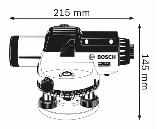 ოპტიკური ნიველირი Bosch GOL 26 D Professional (0601068002)