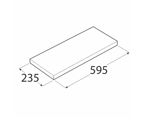 Shelf with hidden fastening apple VELANO 65082 595x235