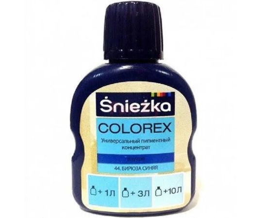 უნივერსალური პიგმენტი-კონცენტრატი Sniezka Colorex 100 მლ ლურჯი ფირუზი N44