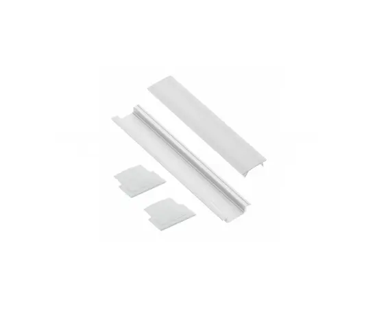Профиль комплект GLAX GTV LED ленты 2м матовый врезной белый