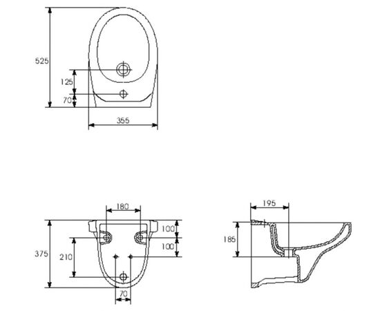 Bidet CERSANIT DELFI P-BI-DELFI-Z